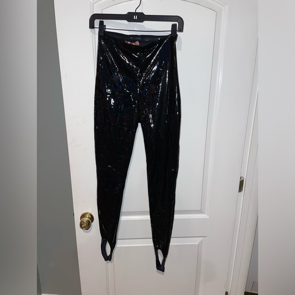 Amina Muaddi x Wolfrod Latex Stirrup Leggings 🖤 sz 6 NWOT - Picture 12 of 16